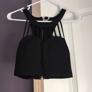 Black crop top